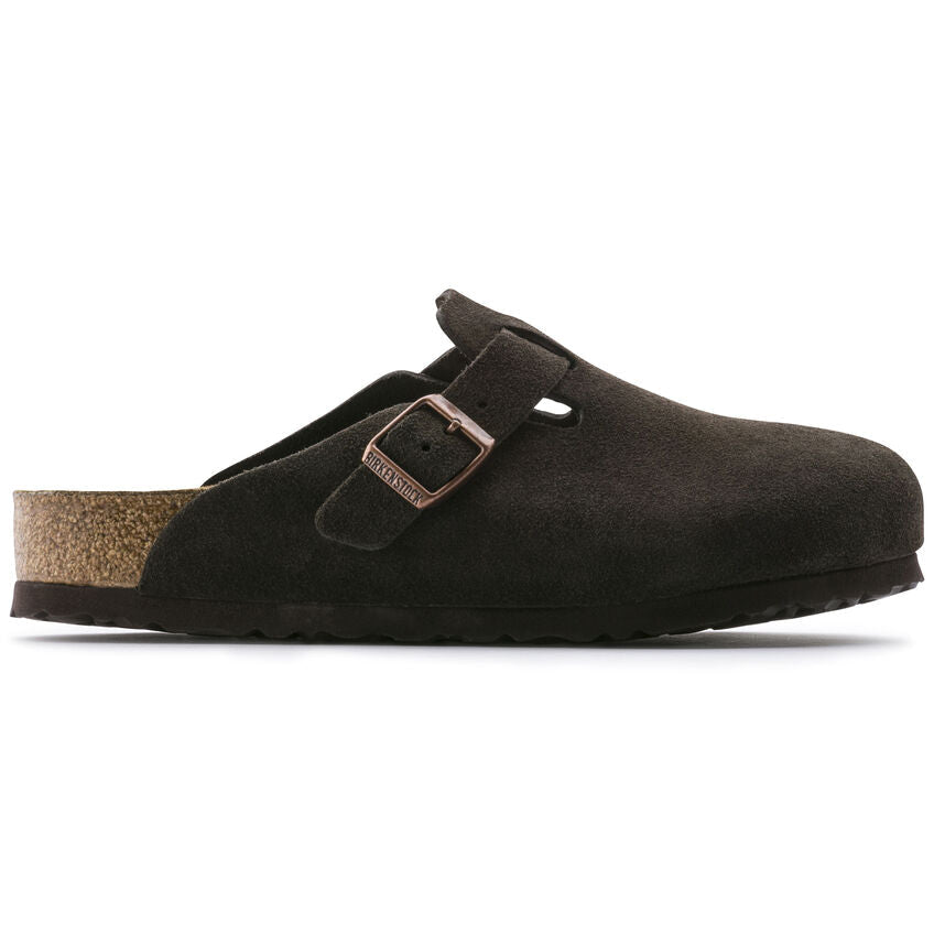 Unisex Boston Soft Footbed Suede Leather Mocha Regular/Wide