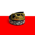 Celine Vintage Horse Carriage Hardware Buckle Logo Leather Belt