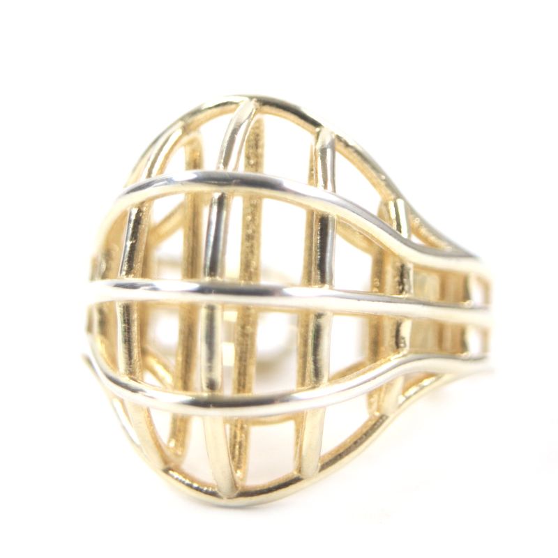 Bottega Veneta 3 D Wire Ring AG 925 Gold 13