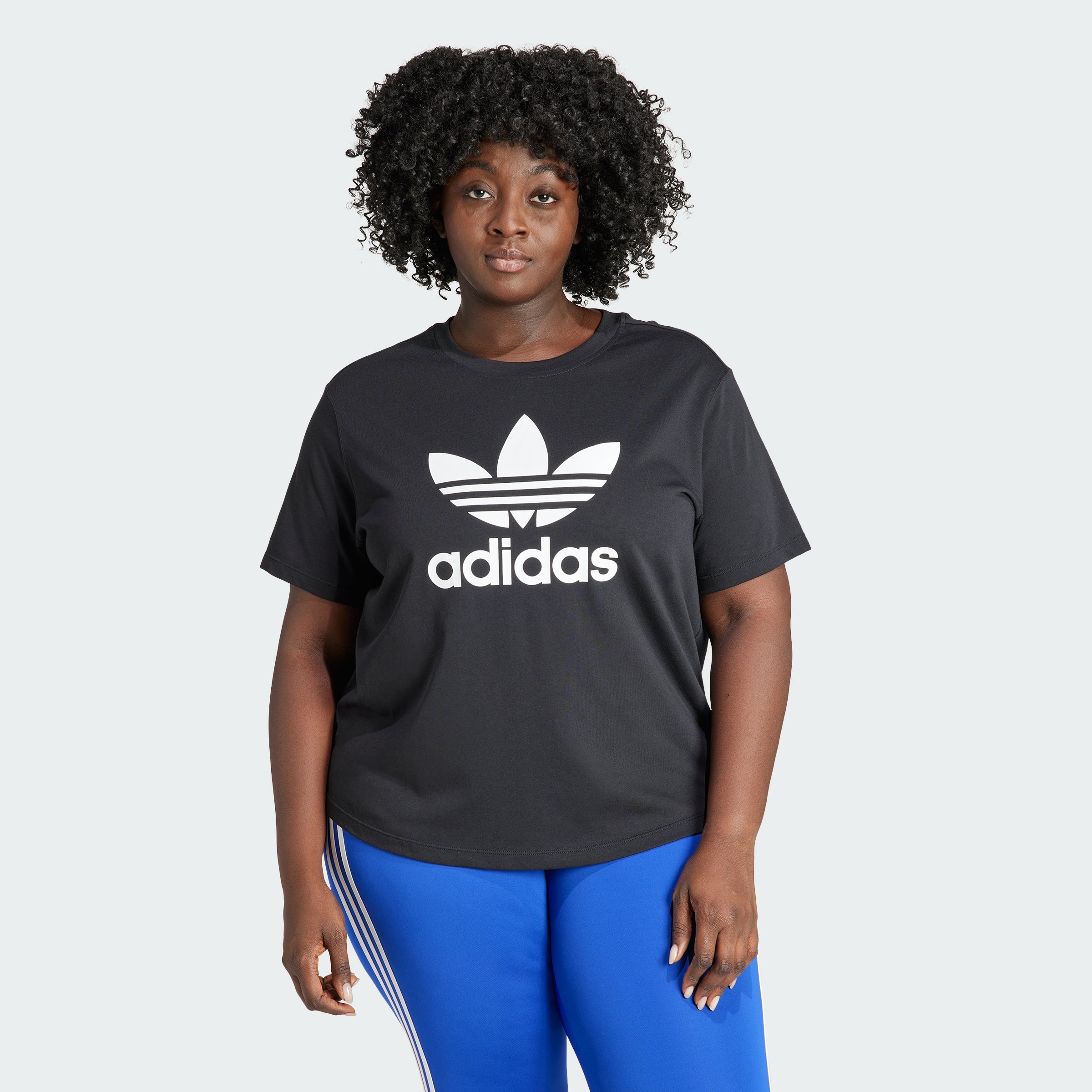 Women's adidas Adicolor Trefoil Boxy Tee (Plus Size)