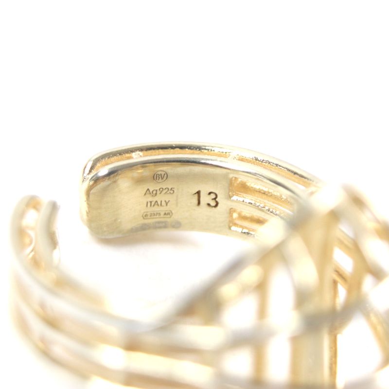 Bottega Veneta 3 D Wire Ring AG 925 Gold 13