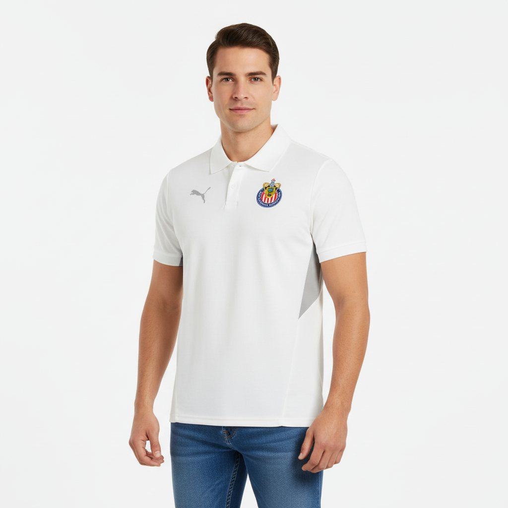 Puma Chivas Evostripe Polo - Men's White