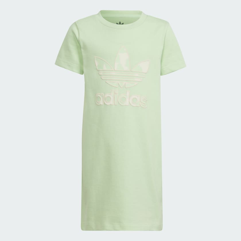 Kids' adidas Summer Allover Print Tee Dress and Cycling Shorts Set