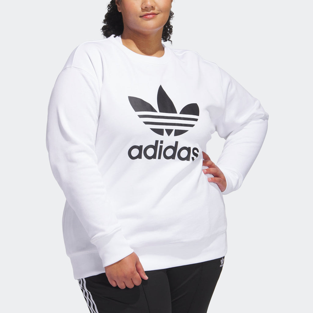 Women's adidas Adicolor Trefoil Crew Sweatshirt (Plus Size)
