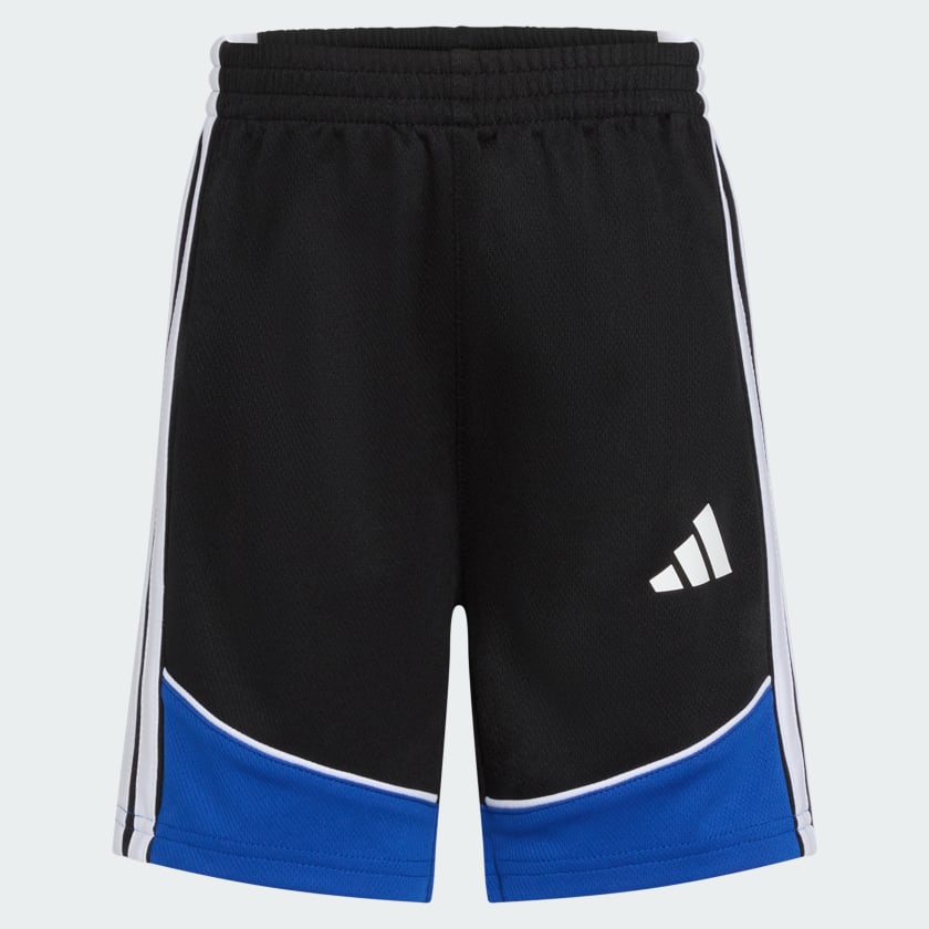 Kids' adidas Two-Piece Short Sleeve Mélange Tee and Colorblock 3-Stripes Shorts Set