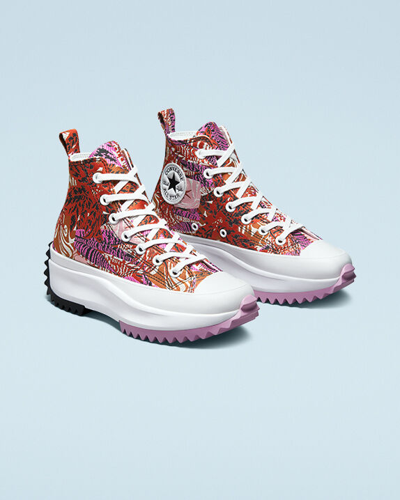 Run Star Hike Platform Tropical Florals High Tops