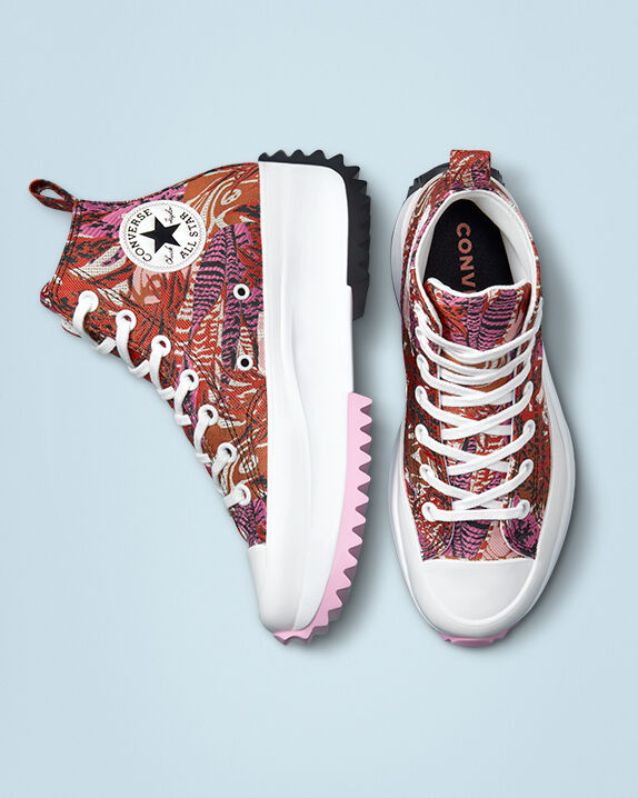 Run Star Hike Platform Tropical Florals High Tops