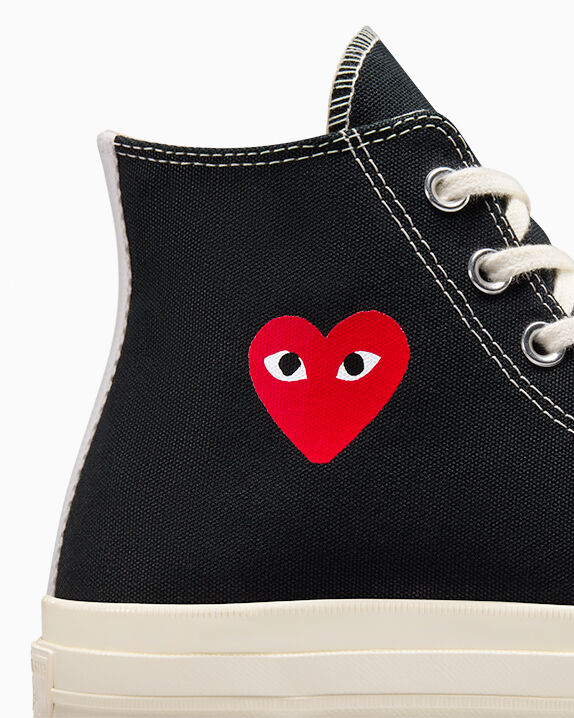 Converse X Comme des Garçons PLAY Chuck 70 OG Single Heart High Top