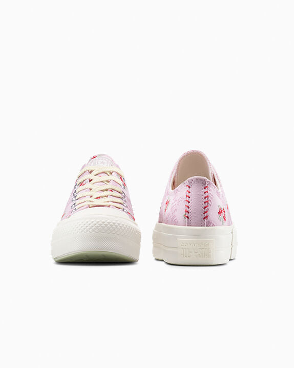 Chuck Taylor All Star Lift Platform Rose Cross Stitch Low Top