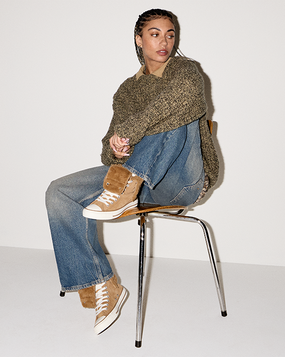 Chuck Taylor All Star Fold Over XHi Faux Fur