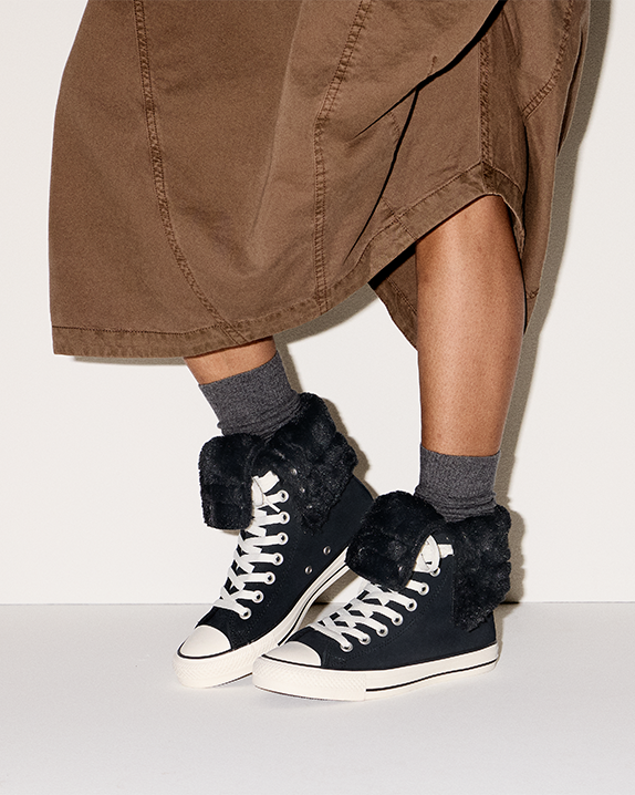 Chuck Taylor All Star Fold Over XHi Faux Fur