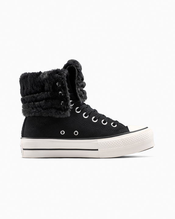 Chuck Taylor All Star Fold-Over Lift Platform XHi Faux Fur