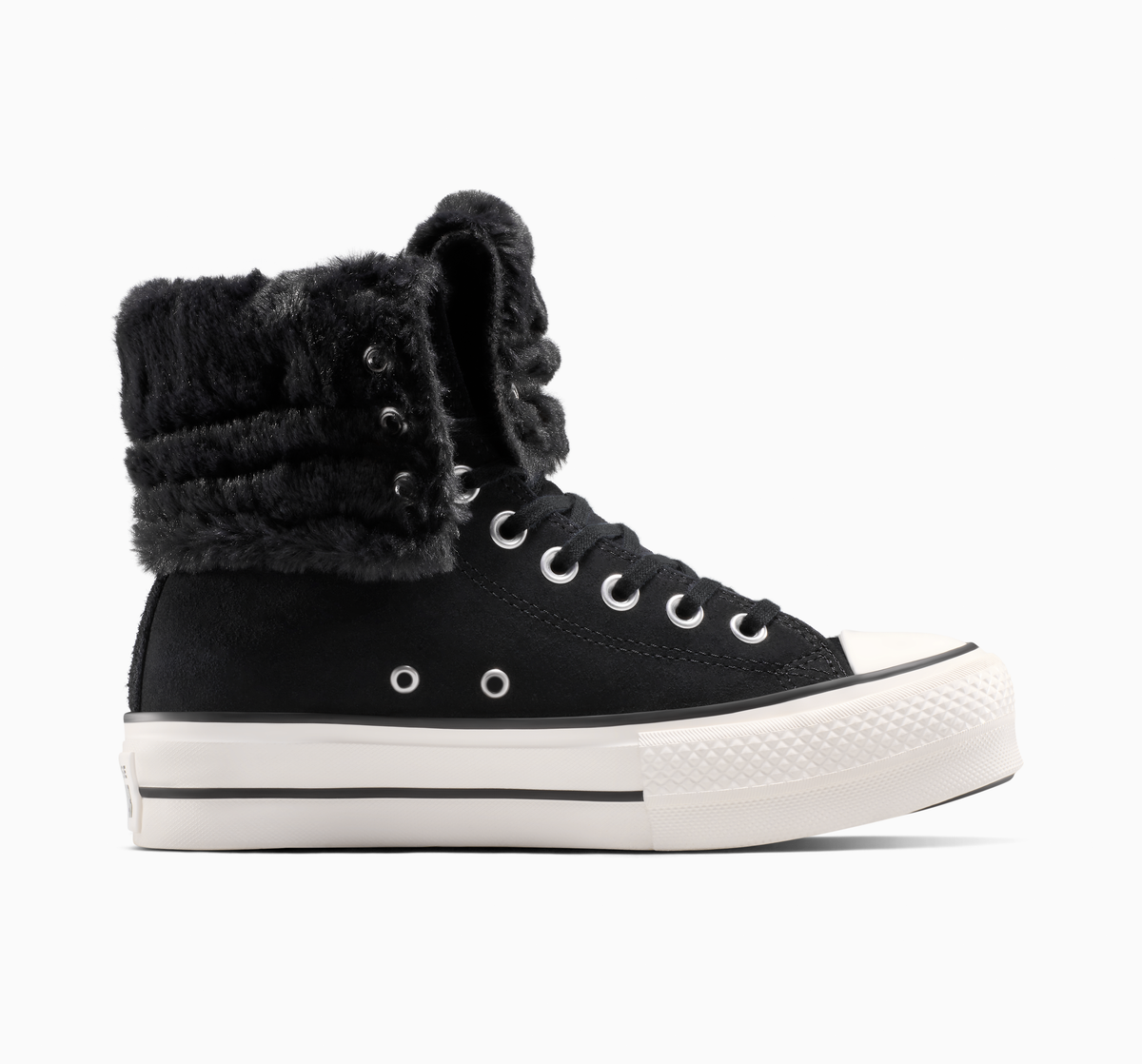 Chuck Taylor All Star Fold-Over Lift Platform XHi Faux Fur
