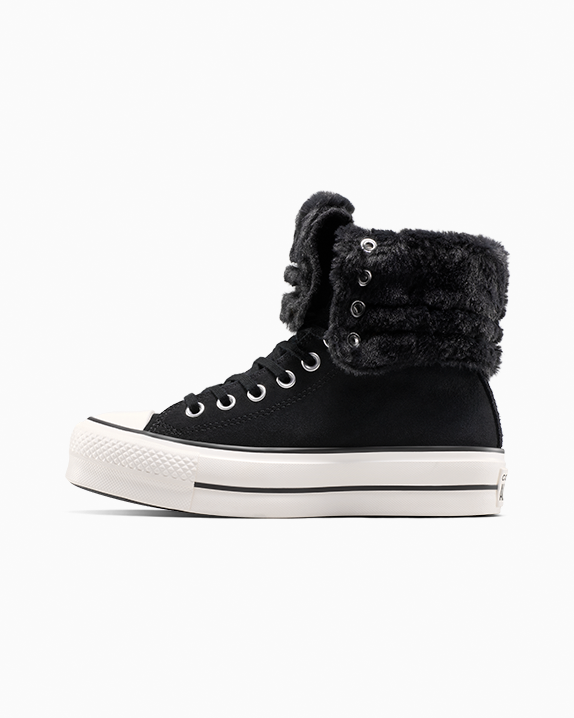 Chuck Taylor All Star Fold-Over Lift Platform XHi Faux Fur
