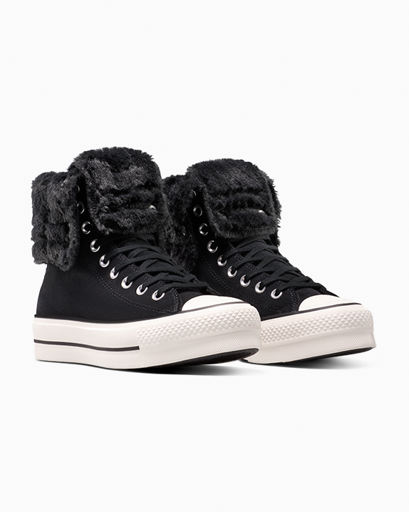 Chuck Taylor All Star Fold-Over Lift Platform XHi Faux Fur