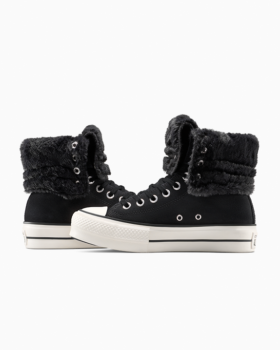 Chuck Taylor All Star Fold-Over Lift Platform XHi Faux Fur