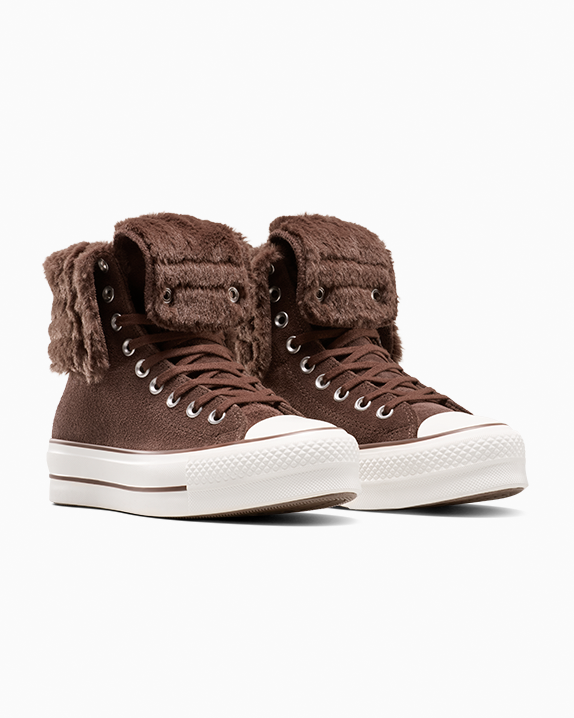 Chuck Taylor All Star Fold-Over Lift Platform XHi Faux Fur
