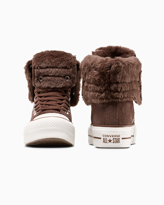 Chuck Taylor All Star Fold-Over Lift Platform XHi Faux Fur