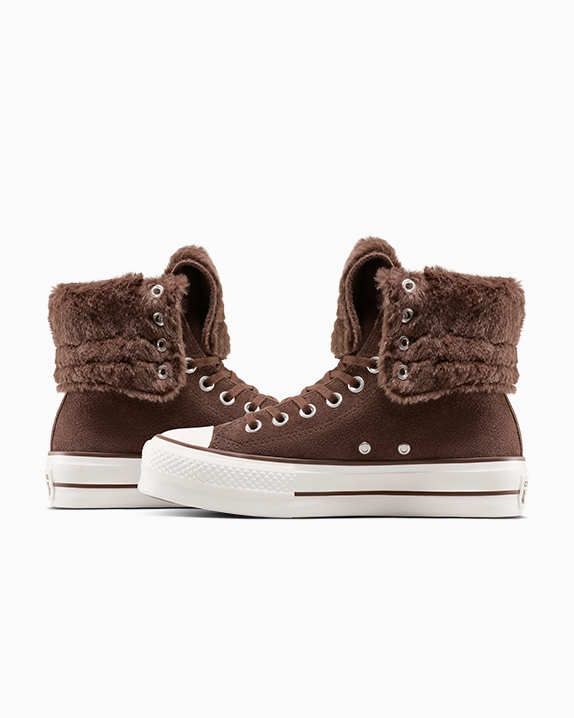 Chuck Taylor All Star Fold-Over Lift Platform XHi Faux Fur