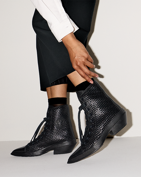 Chuck 70 De Luxe Pointed Platform Woven Leather