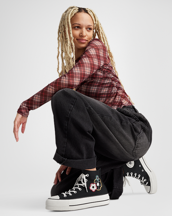 Chuck Taylor All Star Lift Platform Floral Patchwork
