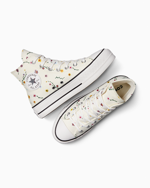 Chuck Taylor All Star Lift Platform Embroidered Blooms