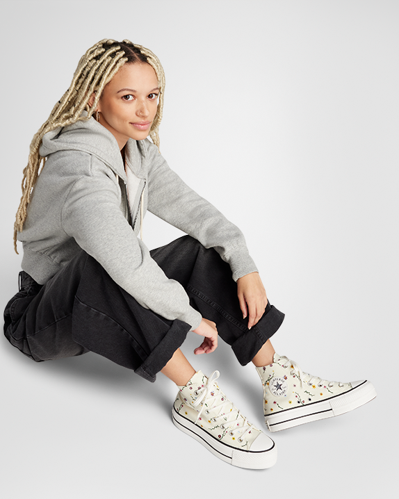 Chuck Taylor All Star Lift Platform Embroidered Blooms