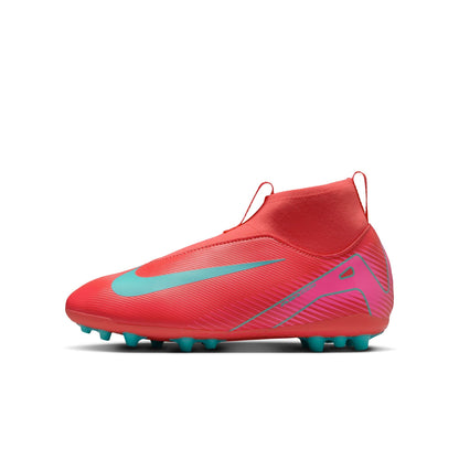 Nike Jr. Mercurial Superfly 10 Academy Little/Big Kids' AG High-Top Soccer Cleats