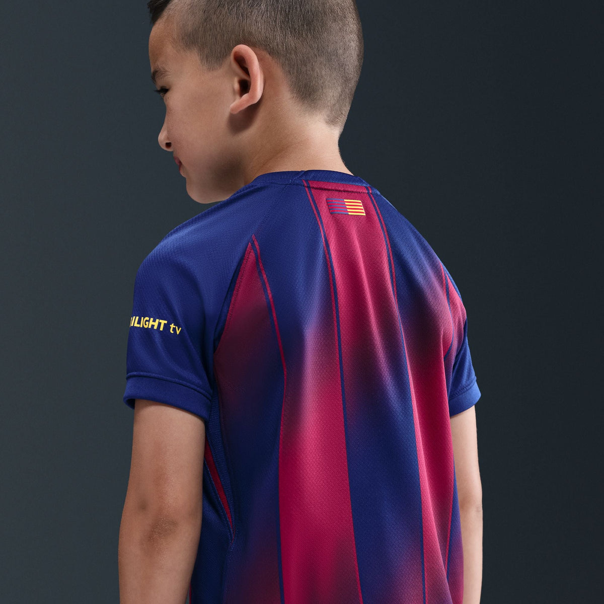 Nike FC Barcelona 2025/26 Stadium Home Little Kids' Soccer Replica 3-Piece Kit