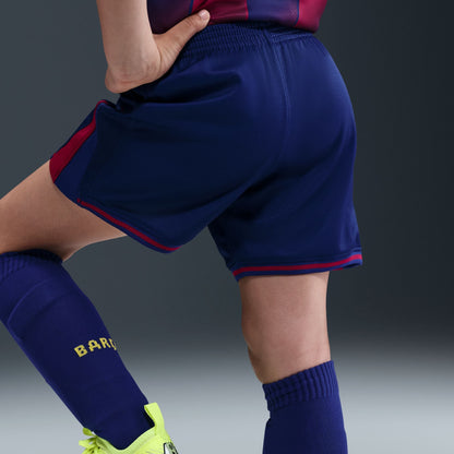 Nike FC Barcelona 2025/26 Stadium Home Little Kids' Soccer Replica 3-Piece Kit