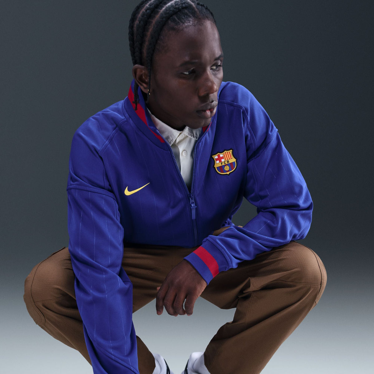 Nike FC Barcelona Academy Pro Home Men's Dri-FIT Soccer Anthem Jacket