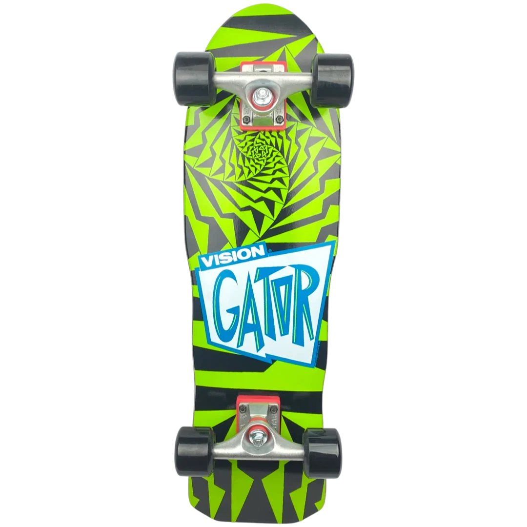 Vision Gator II Mini Cruiser Complete - 8″ Black/Green