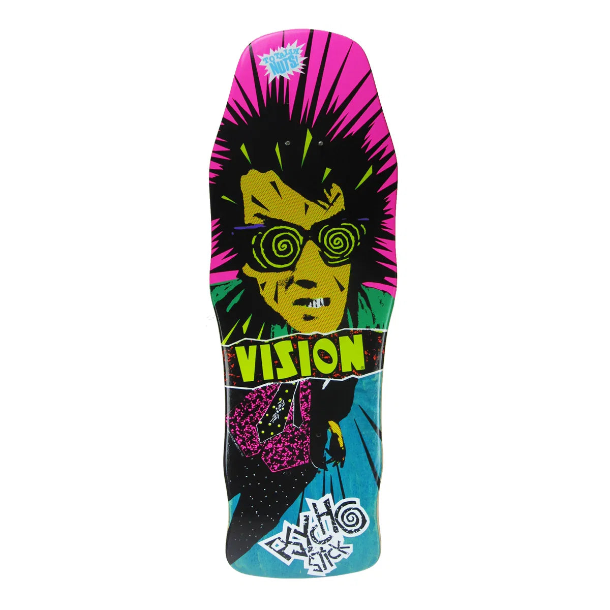 Vision Original Psycho Stick Skateboard Deck - 10″ Torquise Stain