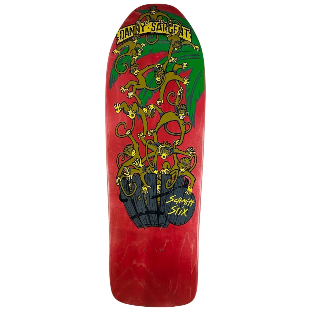 Schmitt Stix Danny Sargent Barrel of Monkeys Deck - 9.75" Red Stain
