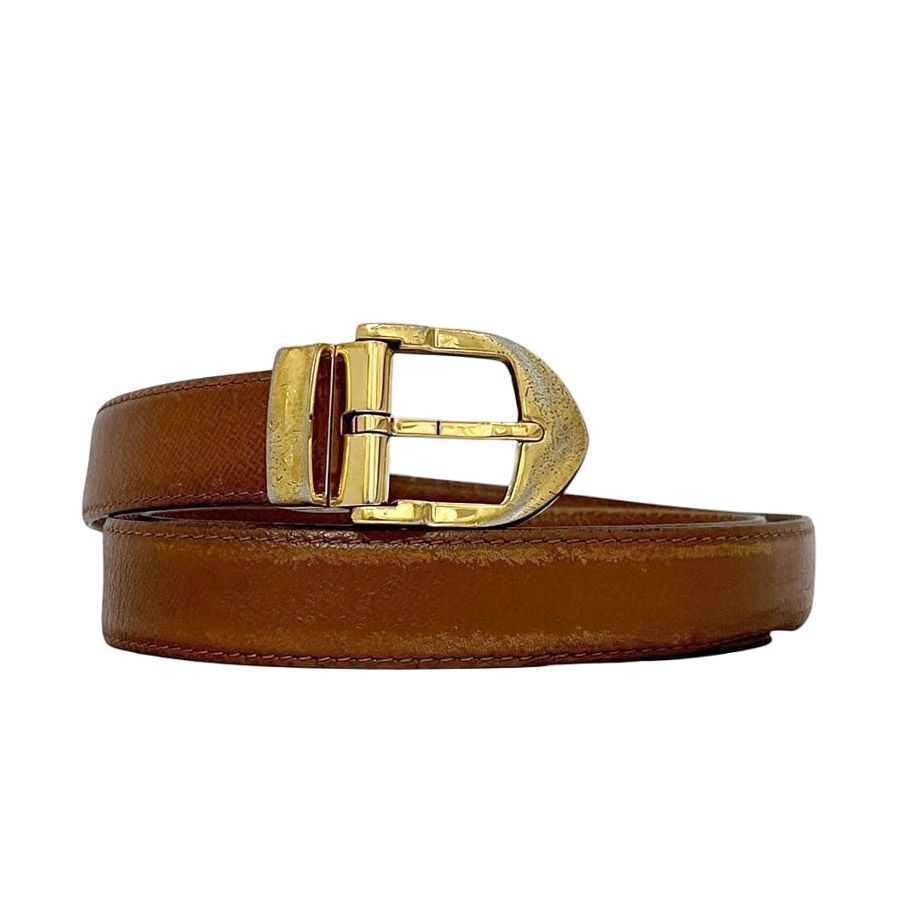 Louis Vuitton Belt Ceinture Classic Brown Taiga Waist 100 25 Leather