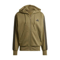 Essentials 3 Stripes Fleece FZ Hoody - Mens