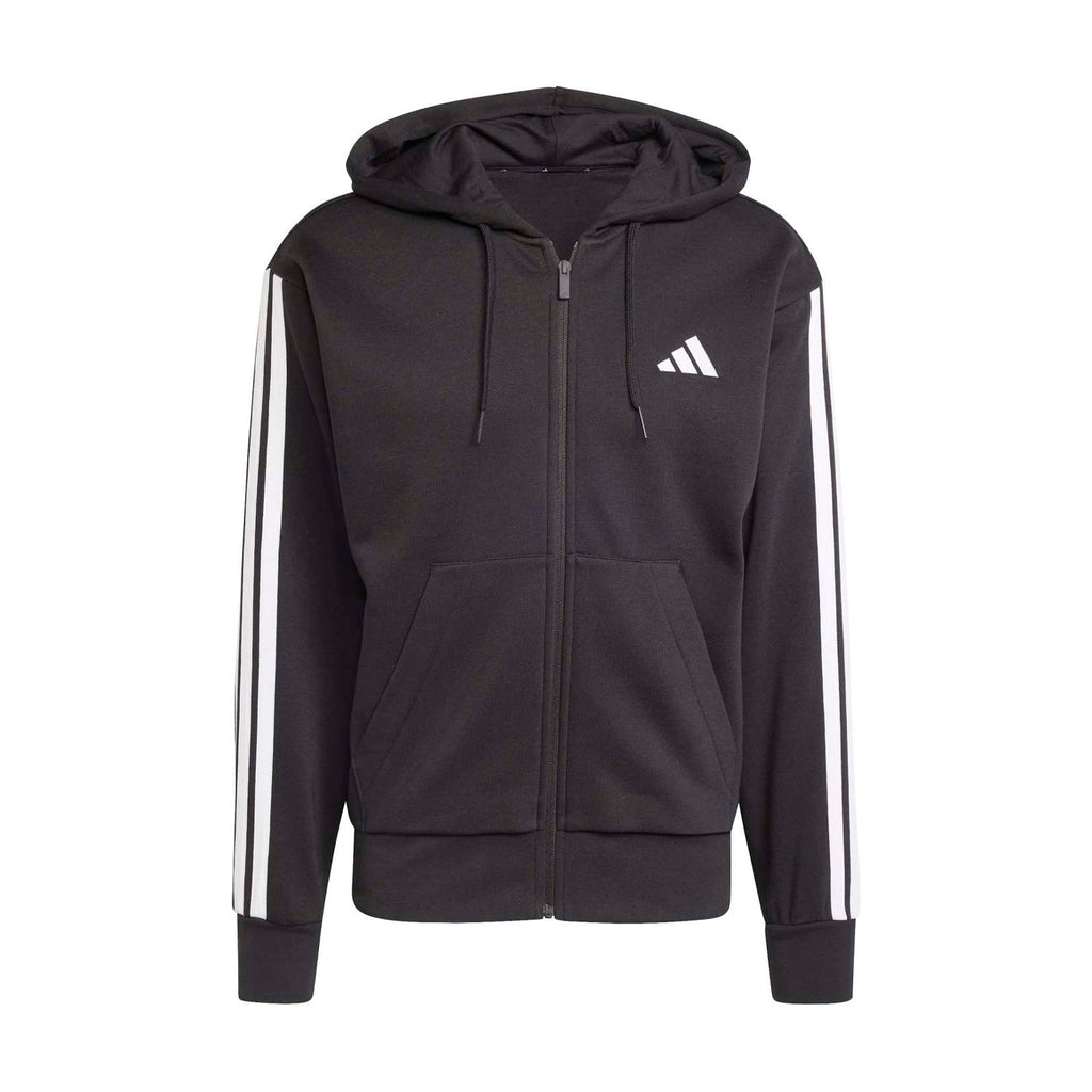 Essentials 3 Stripes Fleece FZ Hoody - Mens