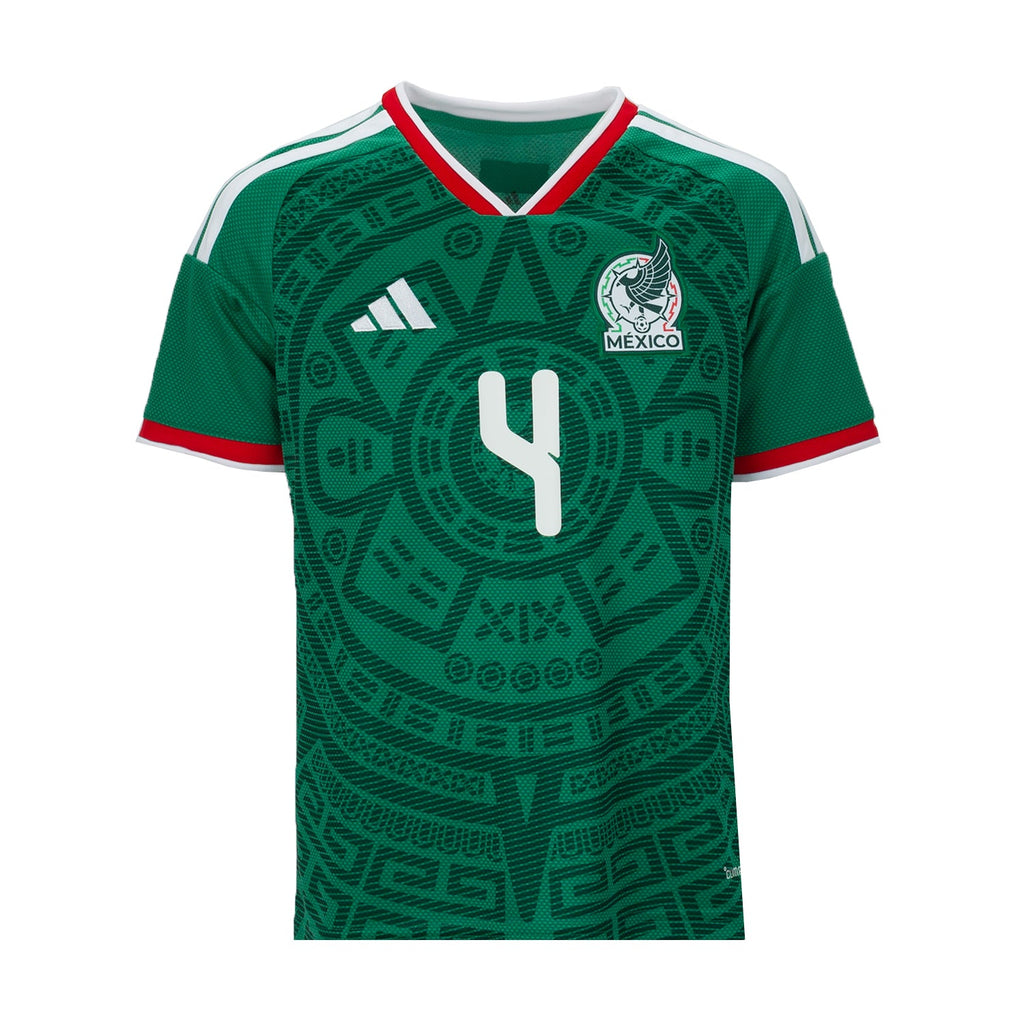 Mexico 26/27 E. Alvarez #4 Replica Home Jersey - Youth