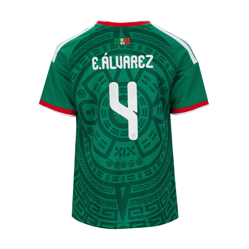 Mexico 26/27 E. Alvarez #4 Replica Home Jersey - Youth