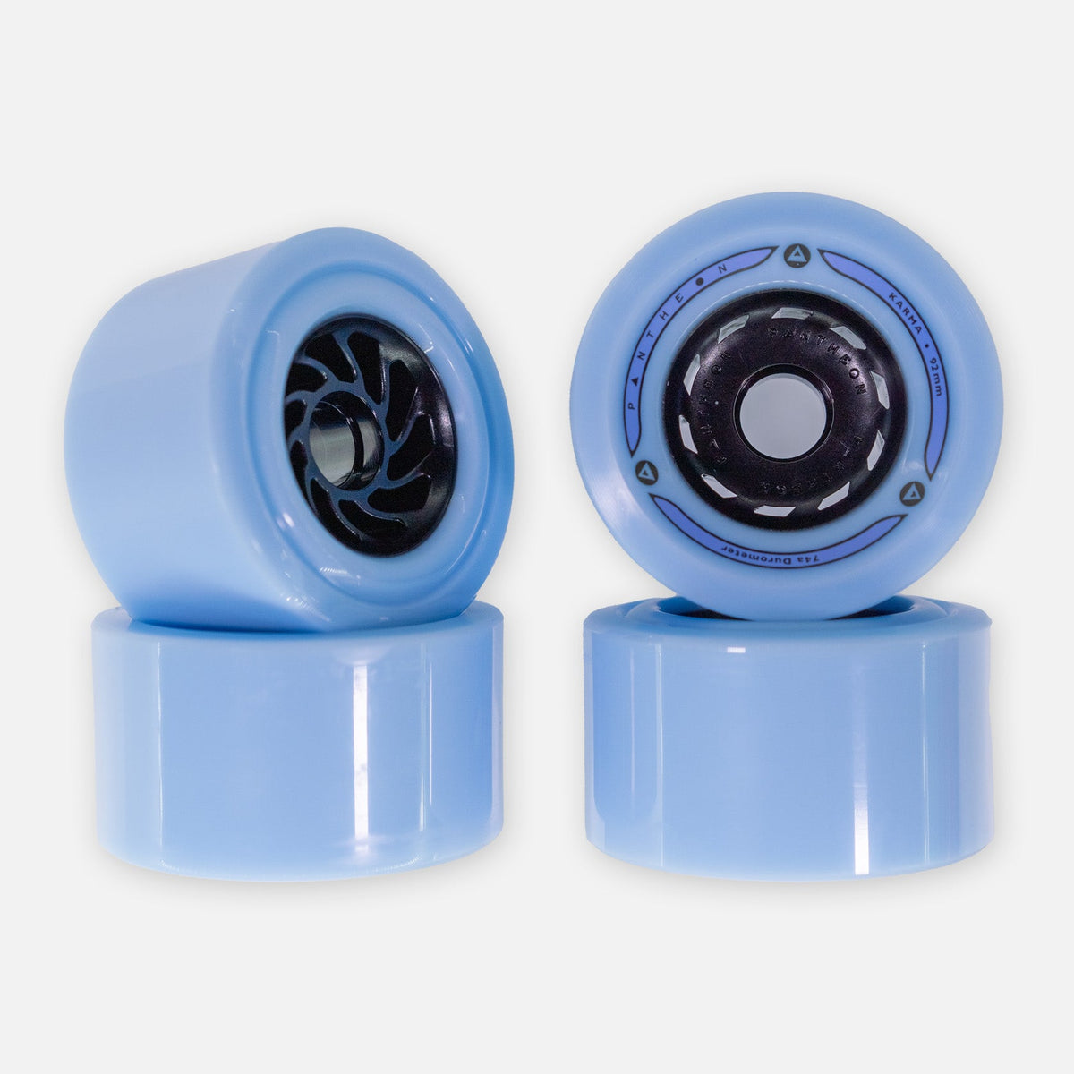 Pantheon Karma 92mm 74a Wheels - Blue (Set of 4)