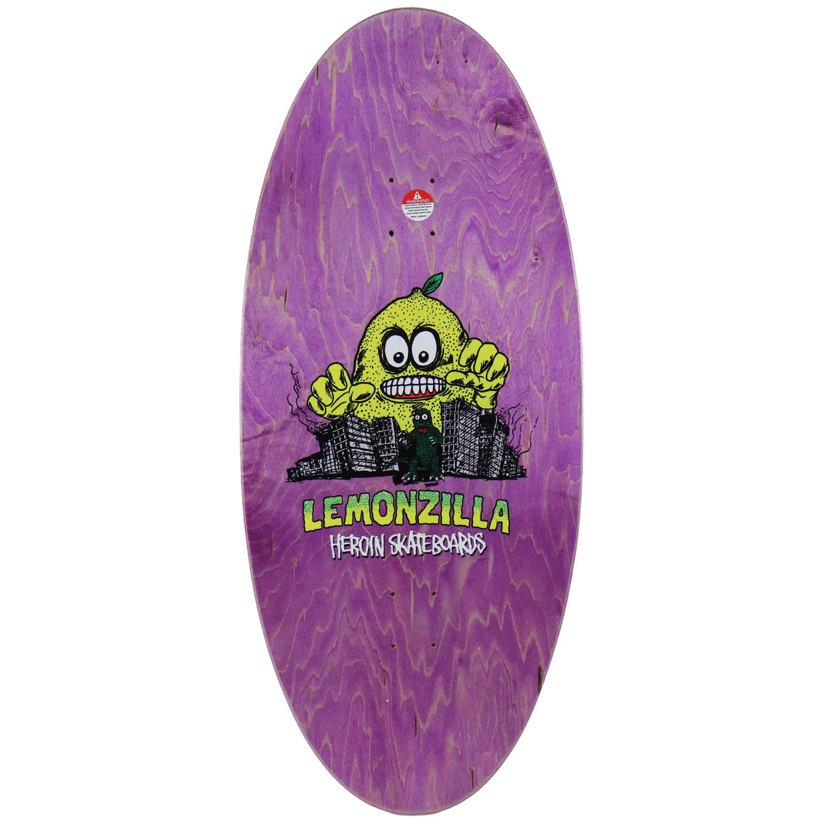 Heroin Skateboard Deck Lemonzilla 13.5" x 31.5"