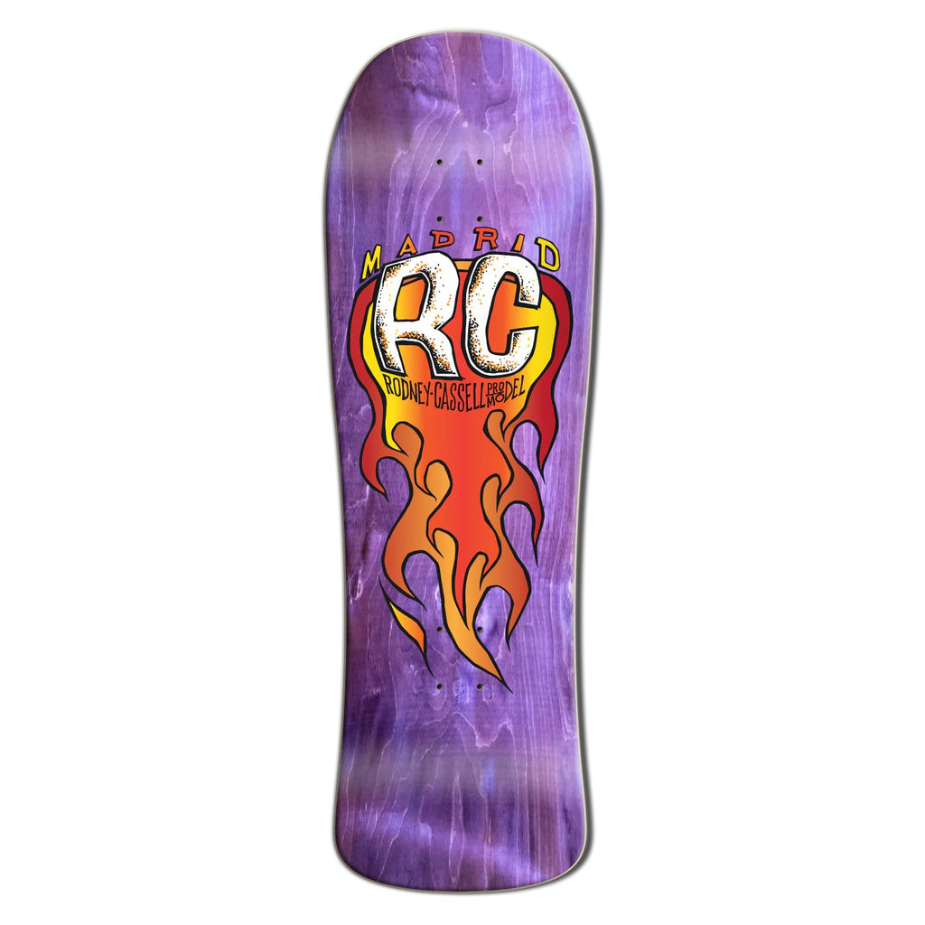 Madrid Skateboard Deck Rodney Cassell Fireball Purple 10" x 32"