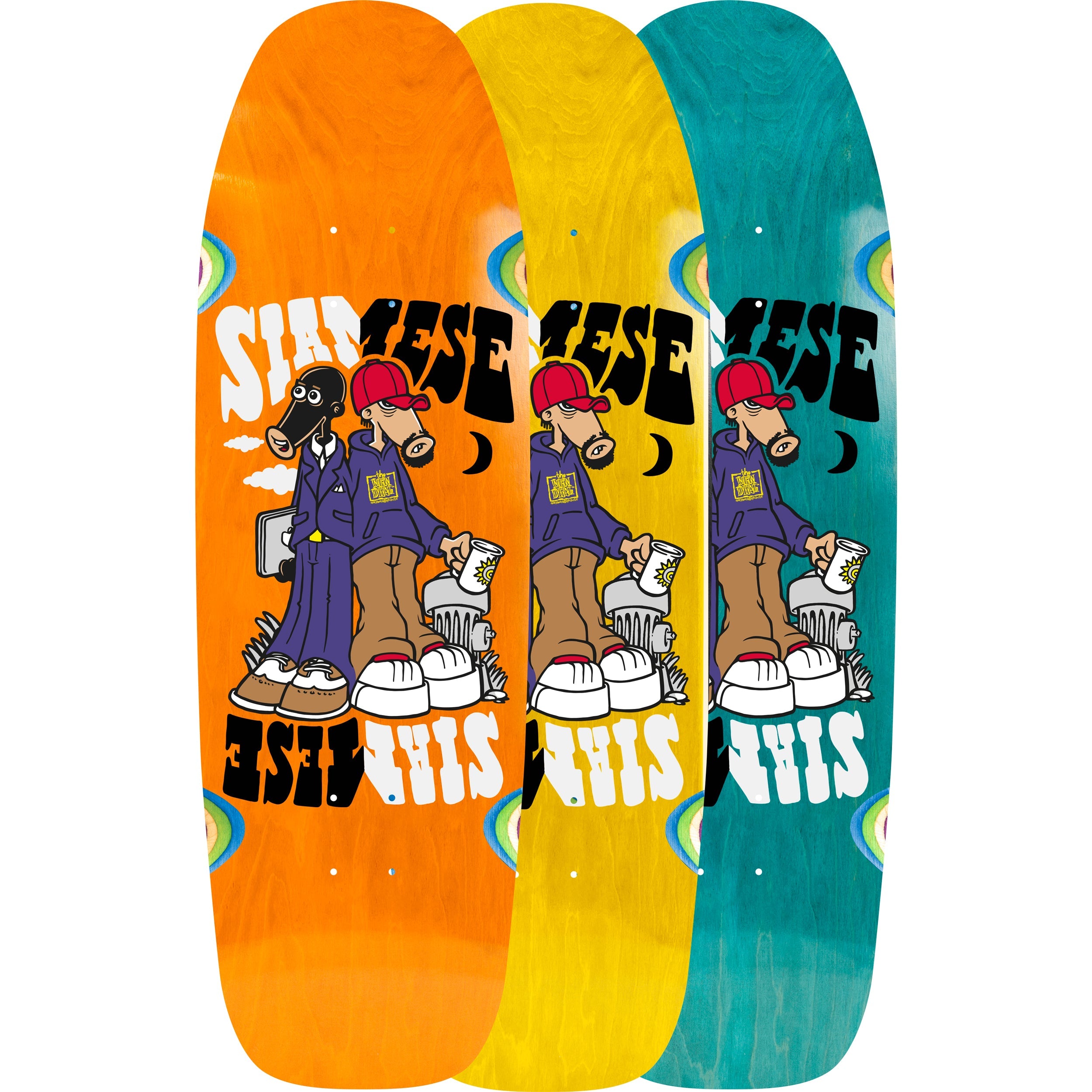 New Deal Skateboard Deck Siamese OG Shape (Assorted) 9.62" x 31"