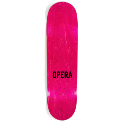 Opera Skateboard Deck Face White 3D Checkers 8.5" x 32"