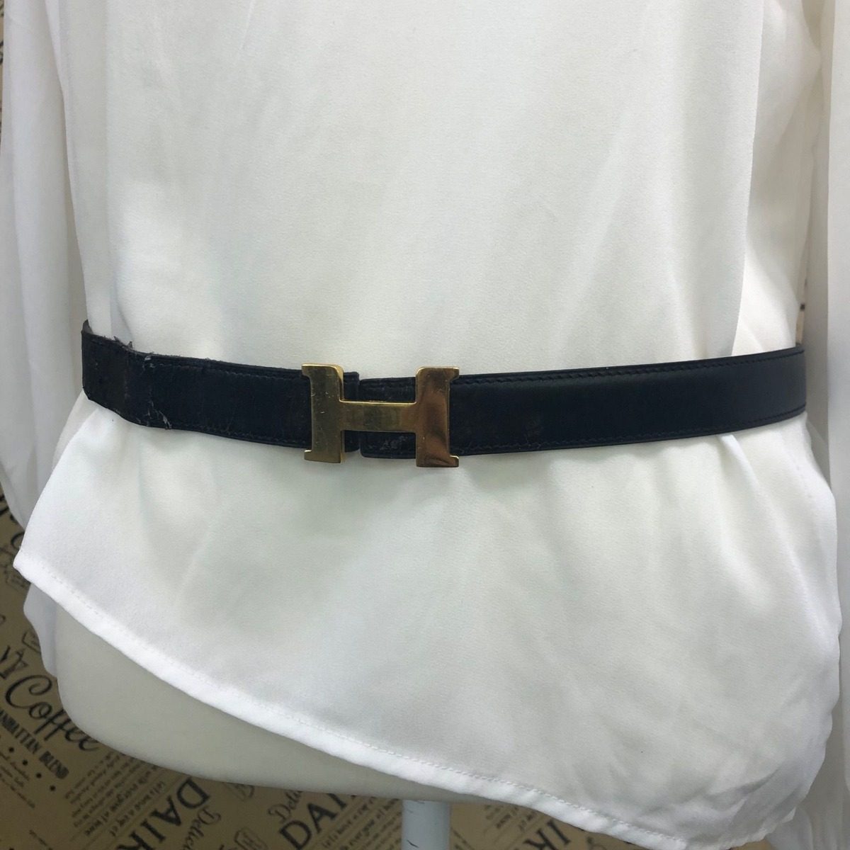Hermes Belt Leather Black Gold Formal Suit