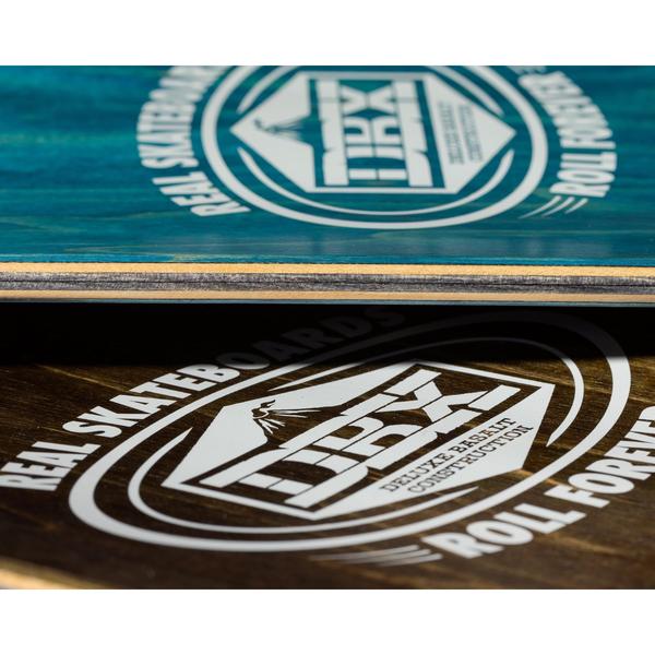 Real Skateboards Oval DBX Basalt Deck 8.5" Blue Foil