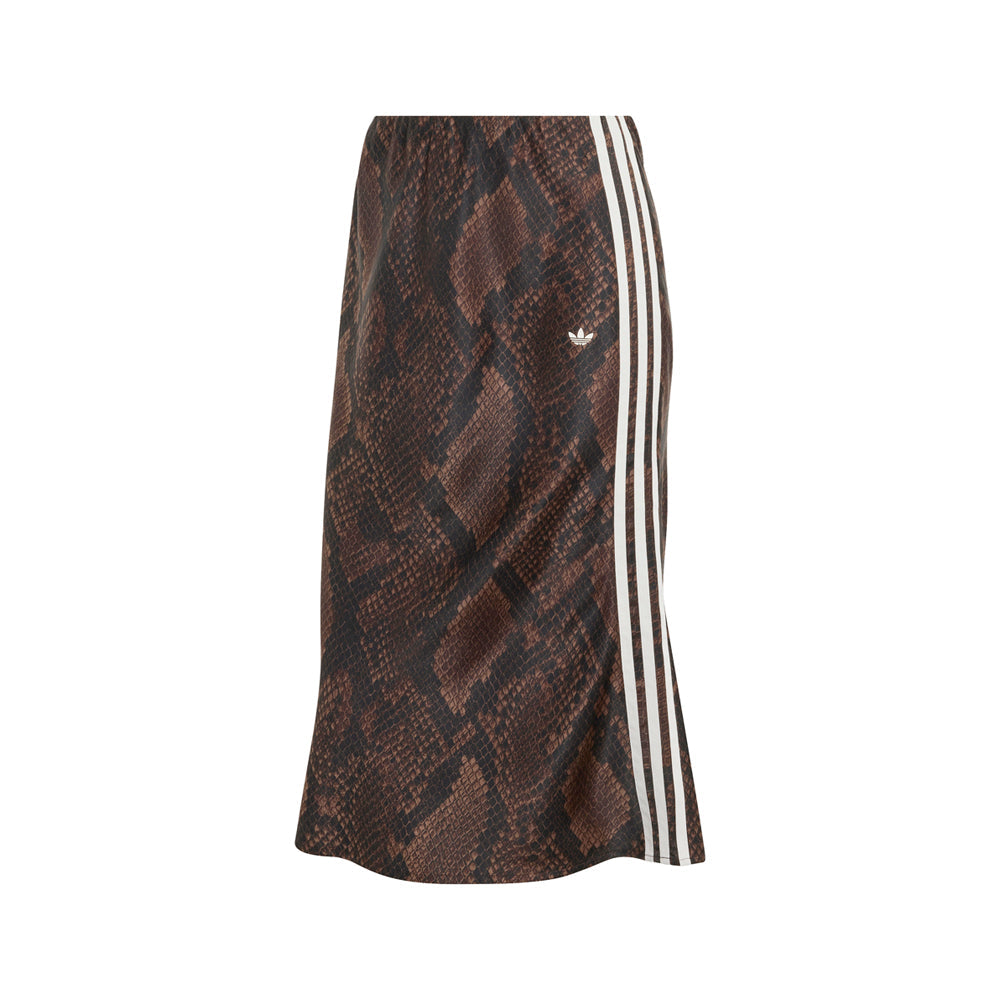 Snake Print Satin Skirt