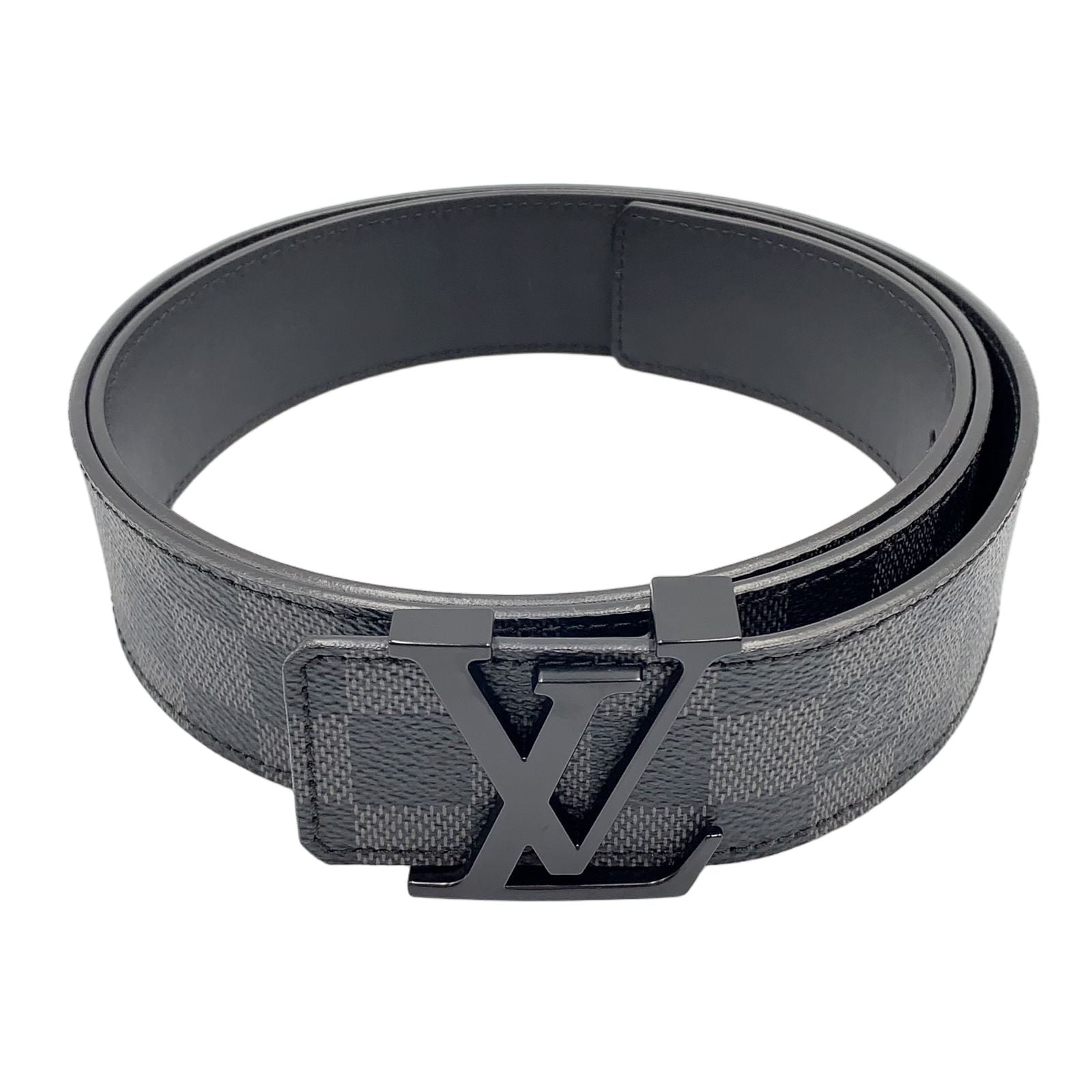Louis Vuitton Ceinture LV Initial Leather Black Belt