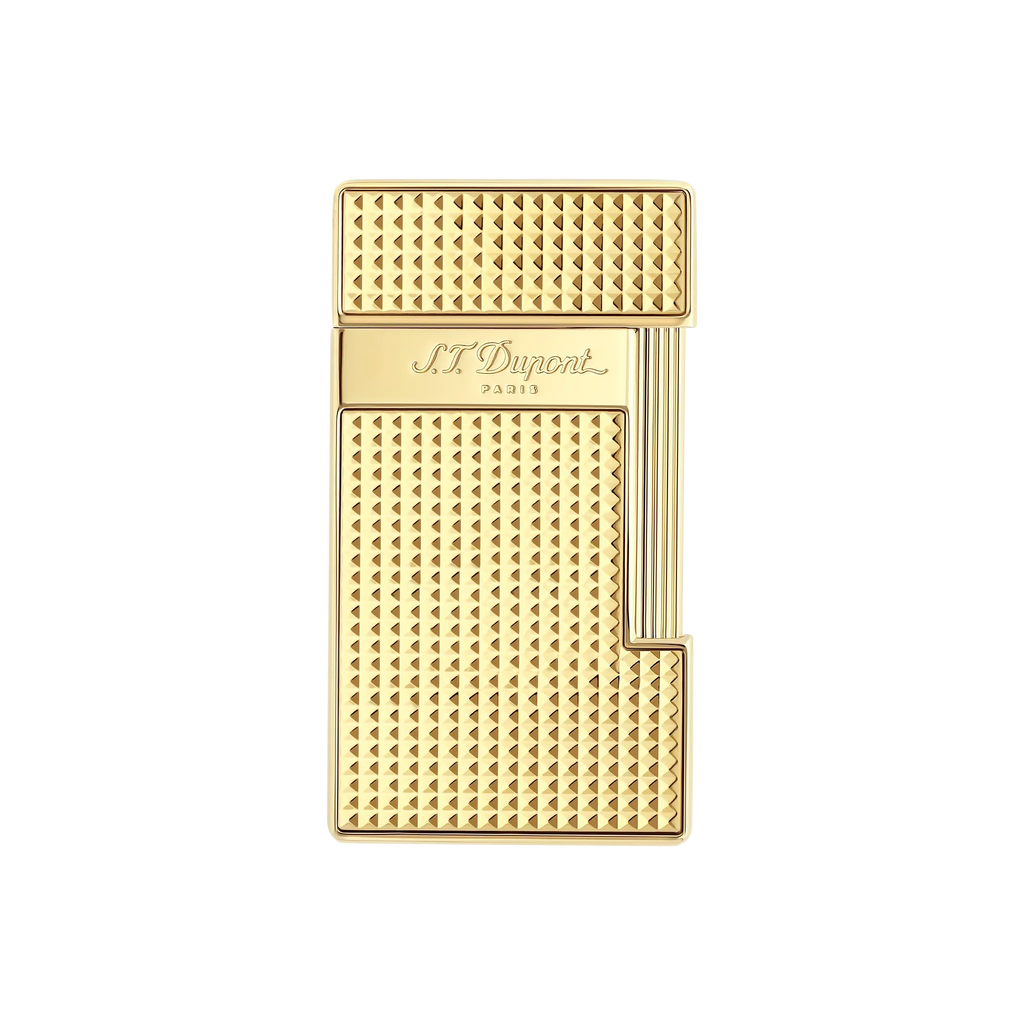 S.T. DUPONT SLIMMY DIAMOND HEAD GOLD LIGHTER/BRIQUET 028009