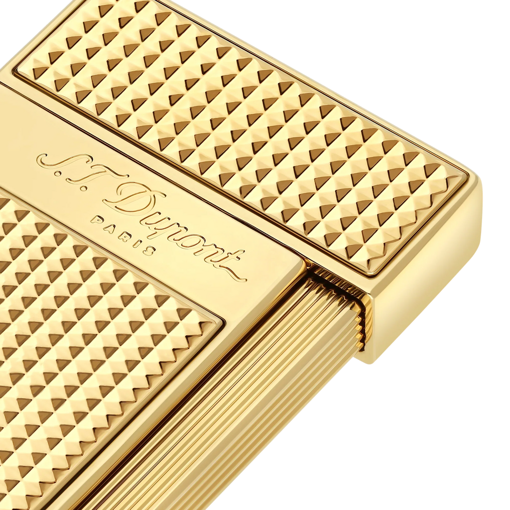 S.T. DUPONT SLIMMY DIAMOND HEAD GOLD LIGHTER/BRIQUET 028009